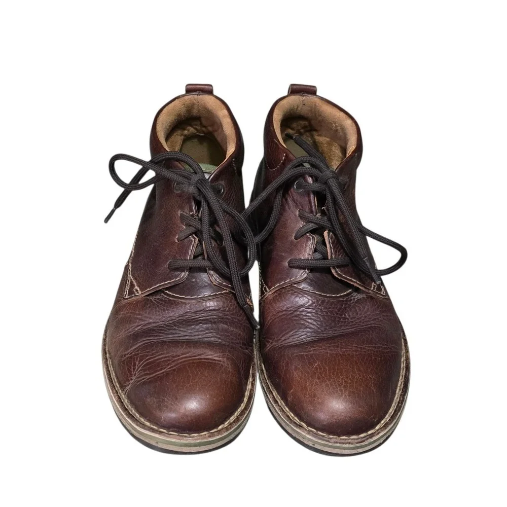 Clarks Mens Collection Edgewick Leather Chukka Mid Boots Dark Brown 9.5